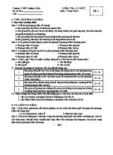 Đề kiểm tra 15 phút môn Tiếng Việt Lớp 9 - Trường THCS Hoàng Diệu (Có đáp án)